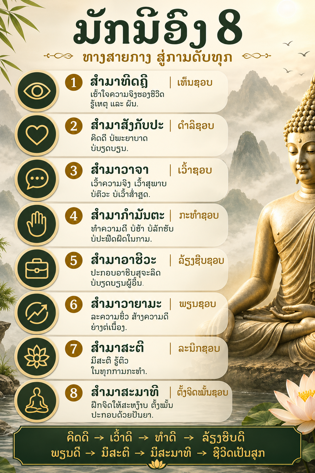ມັກມີອົງ 8 ສະບັບພາສາລາວ